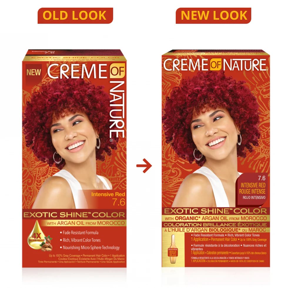 Crème of Nature Exotic Shine Color with Argan Oil from Morocco – 7.6 Intensive Red