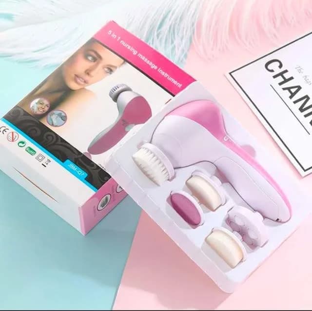 5-in-1 Electric Facial Cleansing Brush & Massager Kit | Exfoliator & Skin Care Machine - alternate