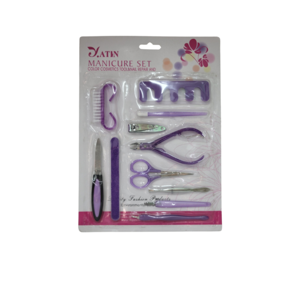 11 Piece Manicure Set - Purple | Nail & Grooming Essentials