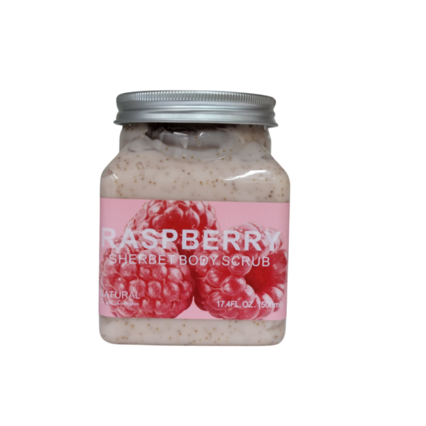 Sherbet Body Scrub Raspberry 500ml – Exfoliate & Hydrate for Silky Smooth Skin