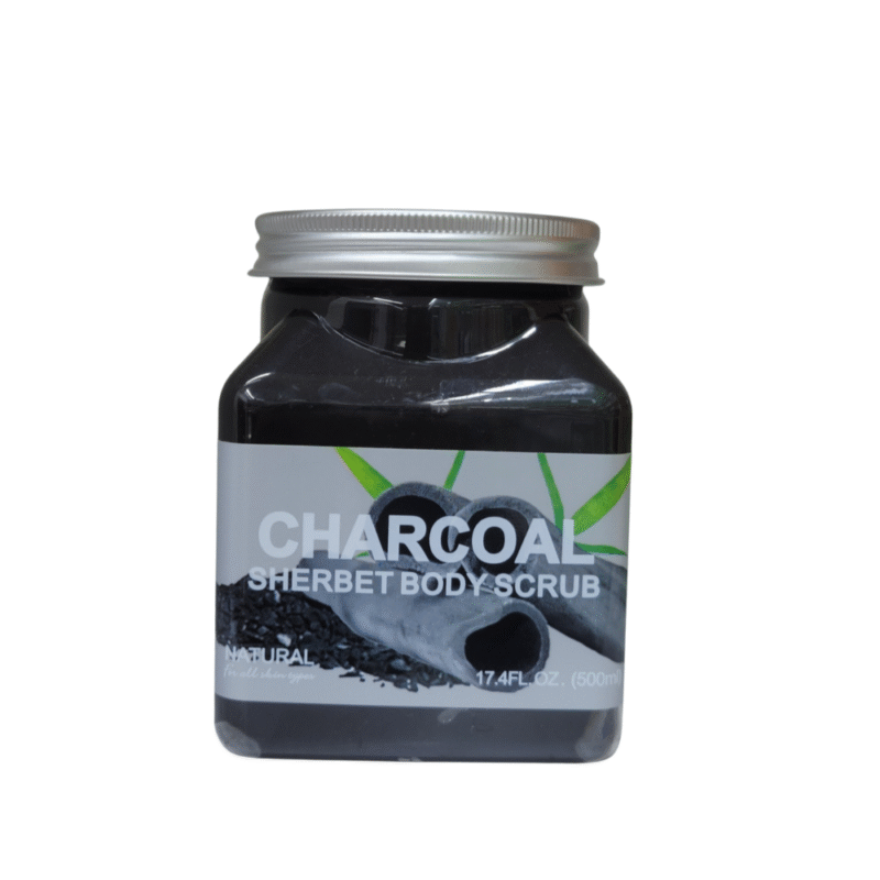 Sherbet Body Scrub Charcoal 500ml – Deep Cleansing & Exfoliating Detox Scrub